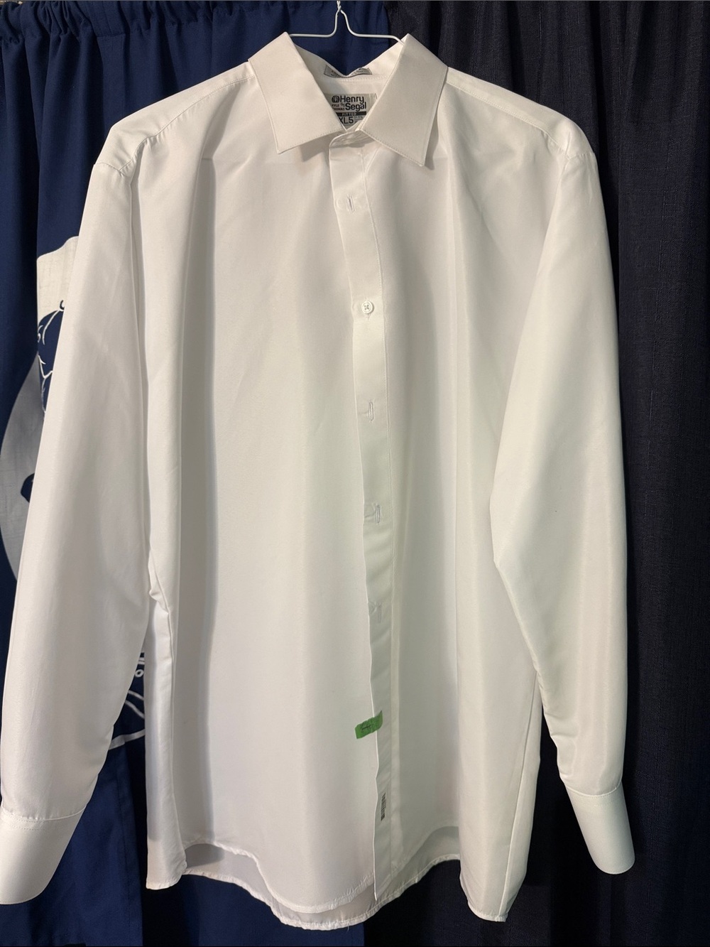 Classic White Men’s Dress Shirt — Plain Front, Point Collar